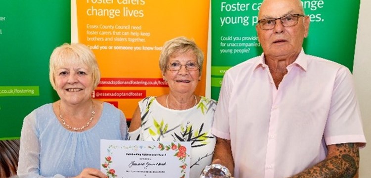 Foster Carers Jan and Gavin awarded Long Service Award for 38 years of fostering