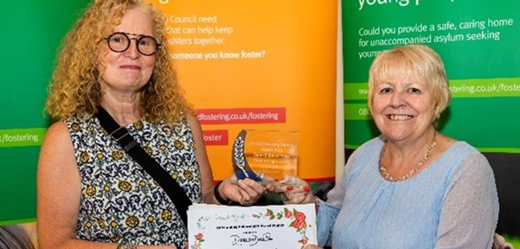 Foster Carer Dyan recognised at a special awards ceremony 