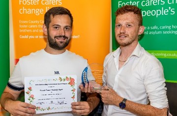Foster Carer Ricardo and Bradleigh recognised at a special awards ceremony 